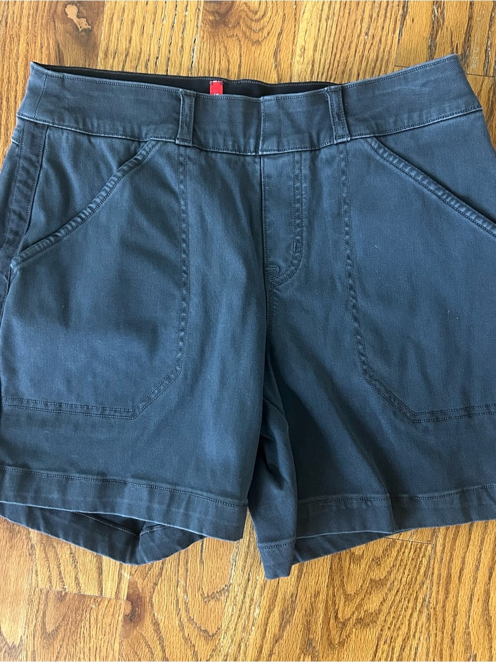SPANX Black Twill Utility Shorts